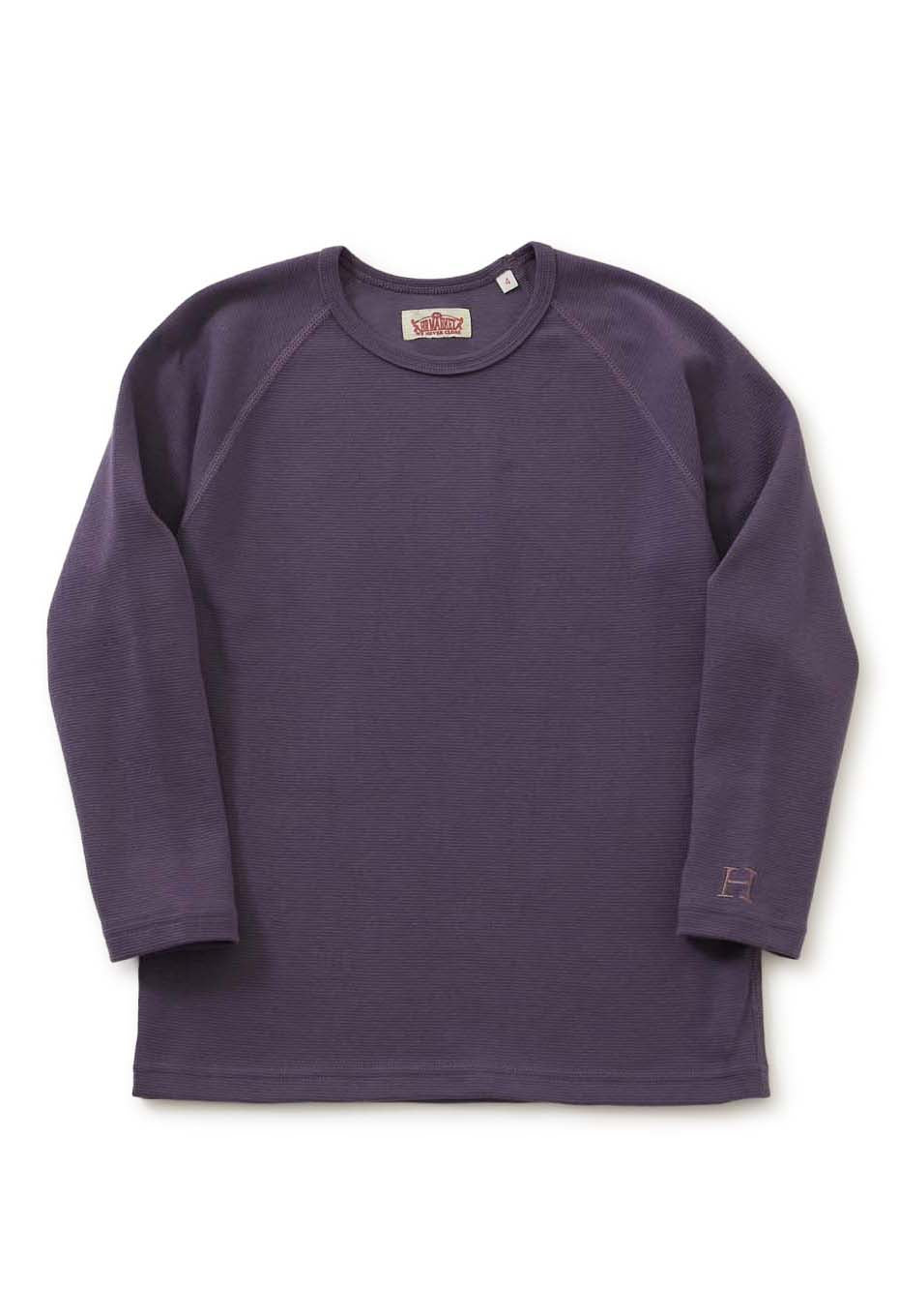 キッズ ストレッチフライス ロングスリーブ  Tシャツ - DK PURPLE