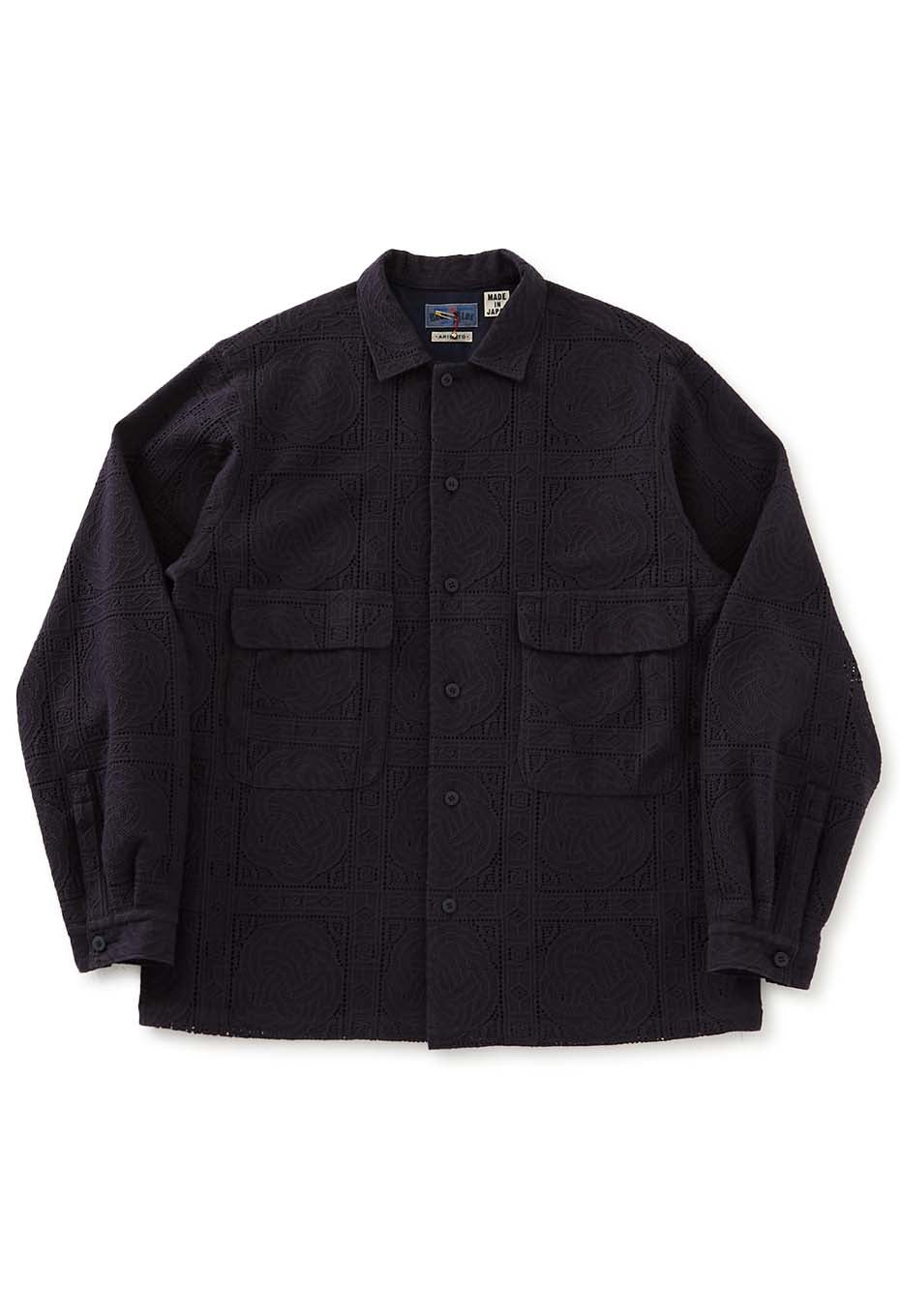 ミズヒキレース ロングスリーブシャツ - DARK NAVY
