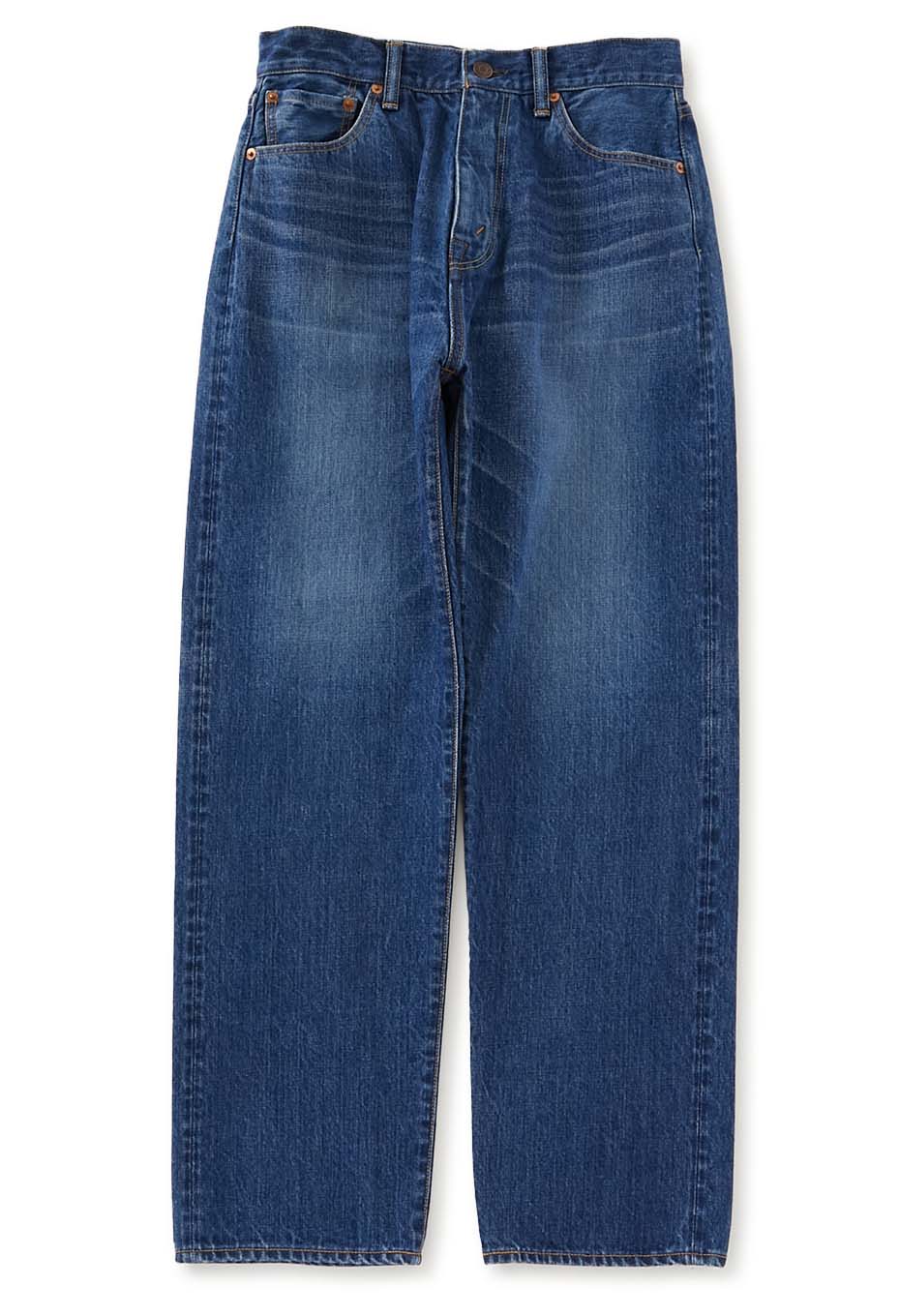 PP05 Supima Selvage Denim Distressed Tapered Jeans Women's - BLUE