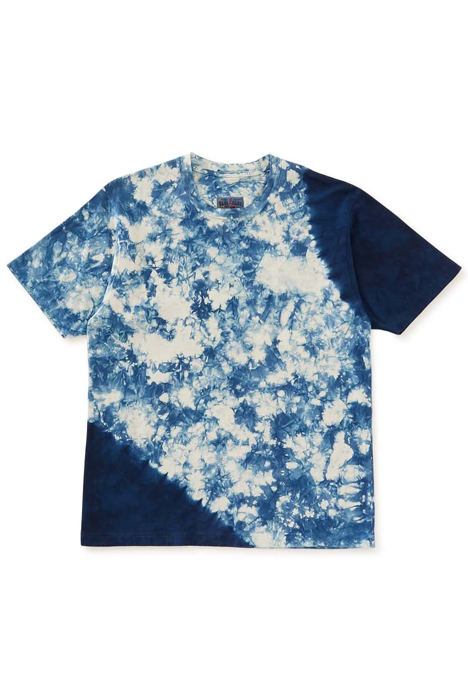 Woven Pure Indigo  Muraku Moshibori short sleeve T-shirt - INDIGO