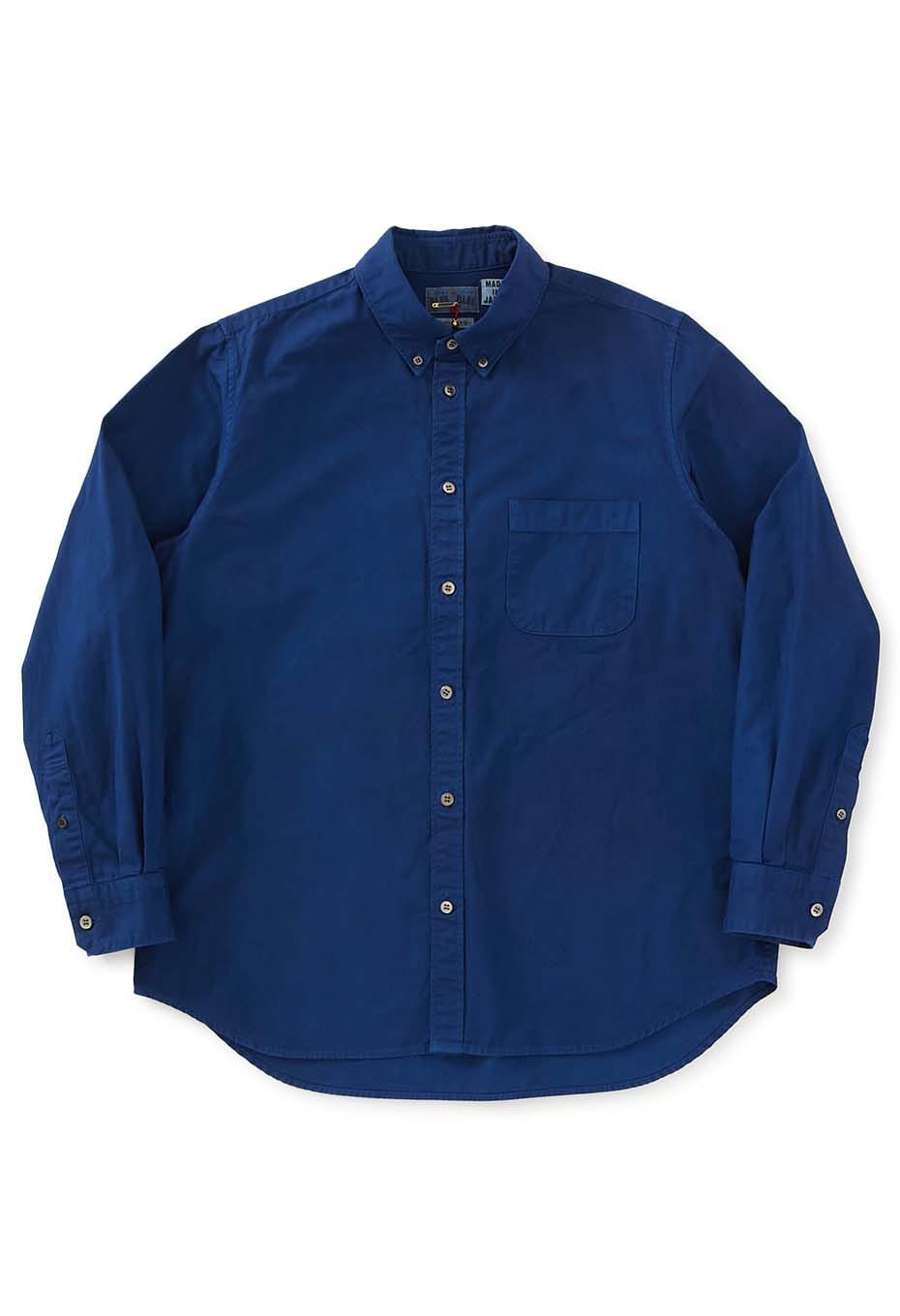 ファインオックス ホンアイ ボタンダウン ロングスリーブシャツ - INDIGO