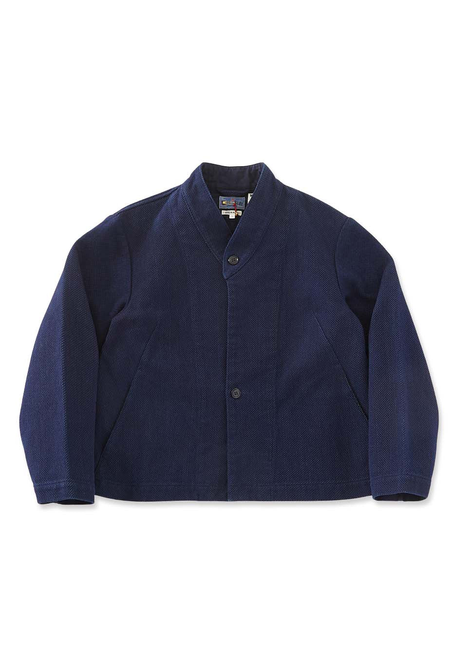 Woven Pure Indigo Nijuorisashiko Haori Jacket Women's - INDIGO