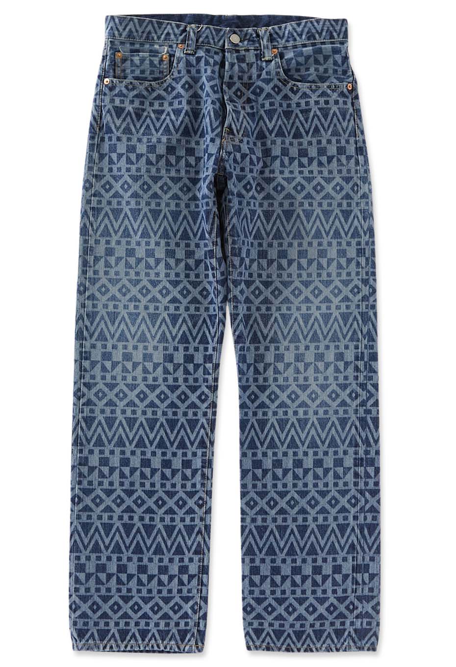 Geometry print jeans - ONE