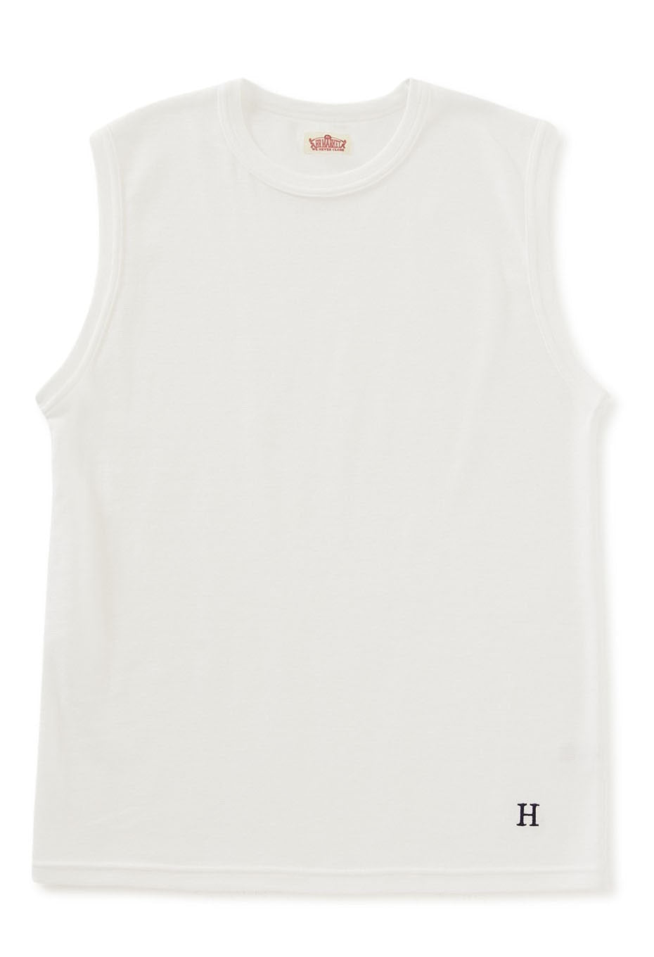 Stretch Fraise Sleeveless T-shirt - WHITE