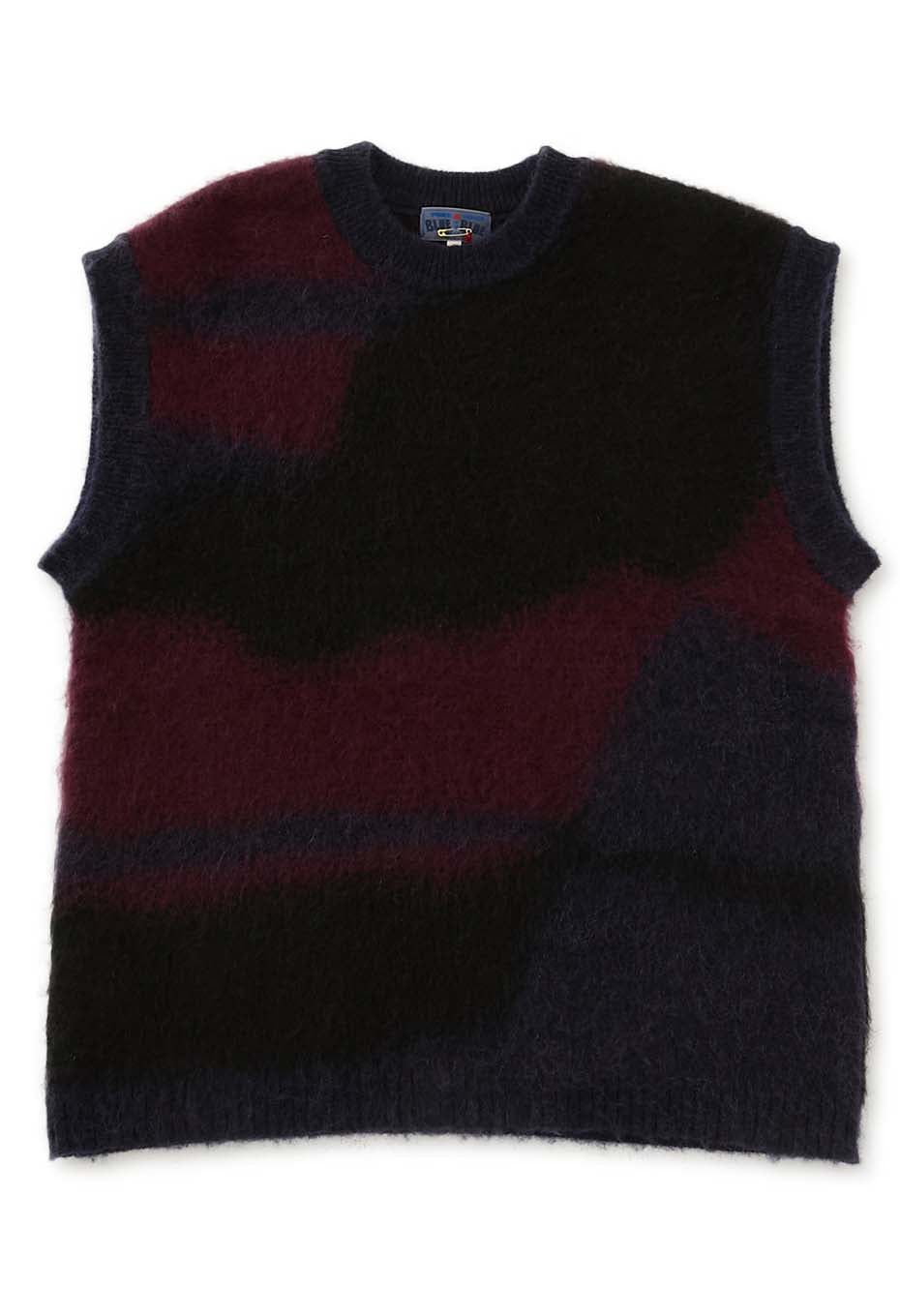 シャギーグラデーション ニットベスト - DARK NAVY
