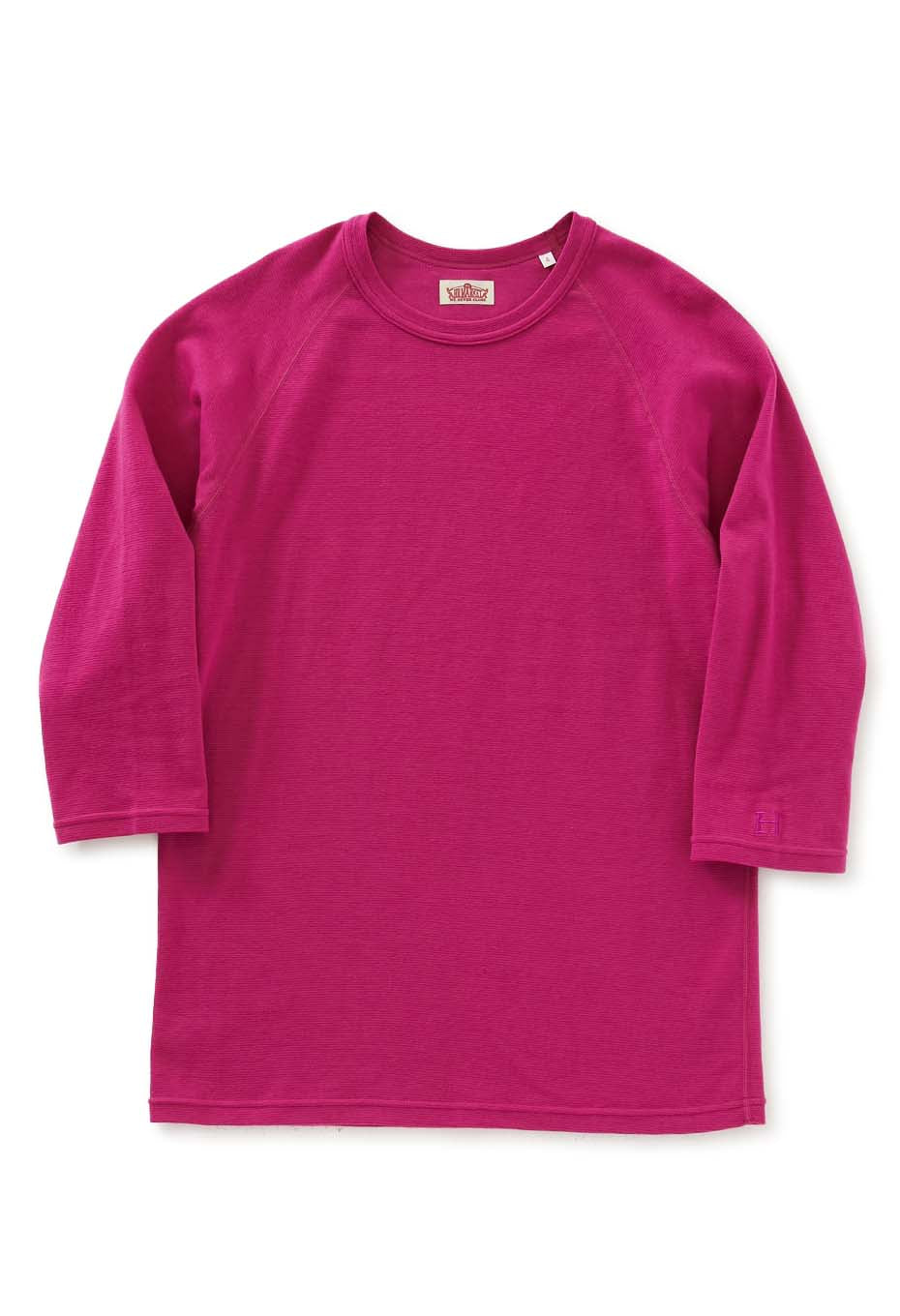 ストレッチフライス ハーフスリーブ Tシャツ - DARK PINK