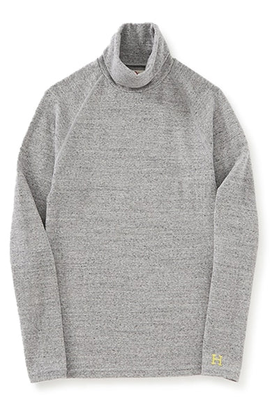 ストレッチフライス タートルネック ロングスリーブ Tシャツ - GREY