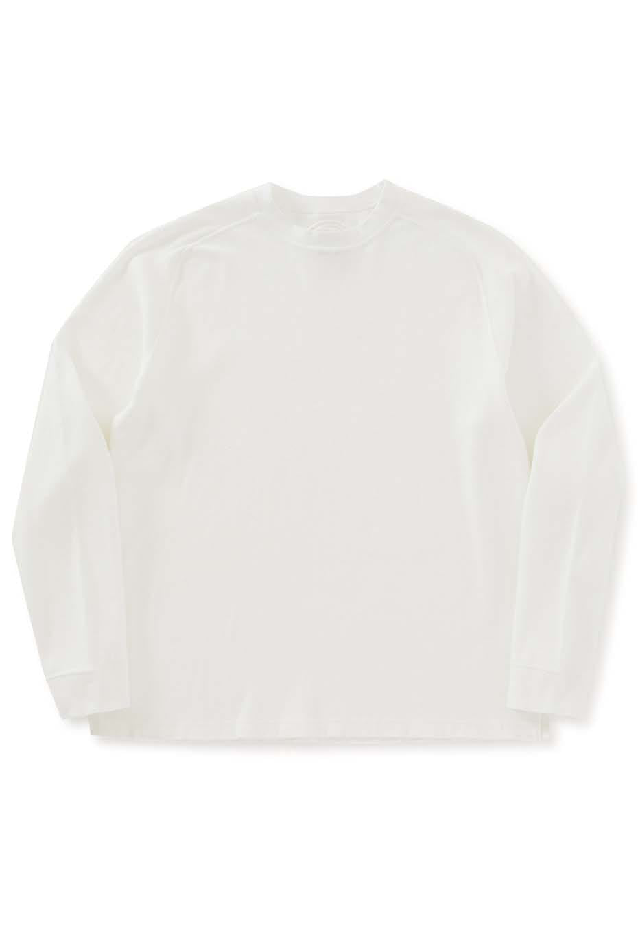 ムライトテレコ ニードルステッチ ロングスリーブＴシャツ ユニセックス - NATURAL