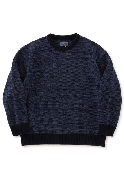 マチアカリ カノコニット クルーネック セーター - NAVY