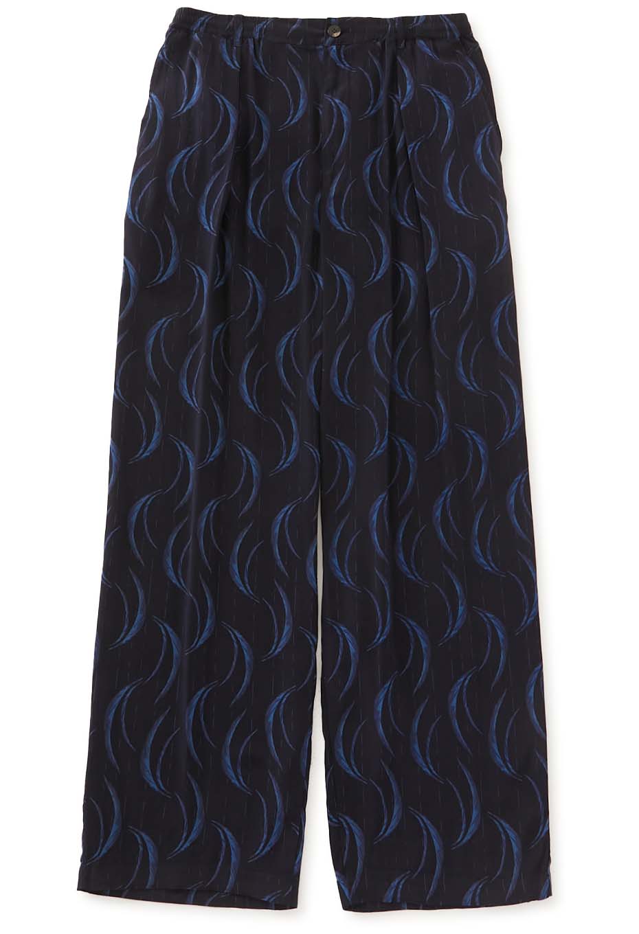 レーヨンエット メブキプリントイージーパンツ - DARK NAVY