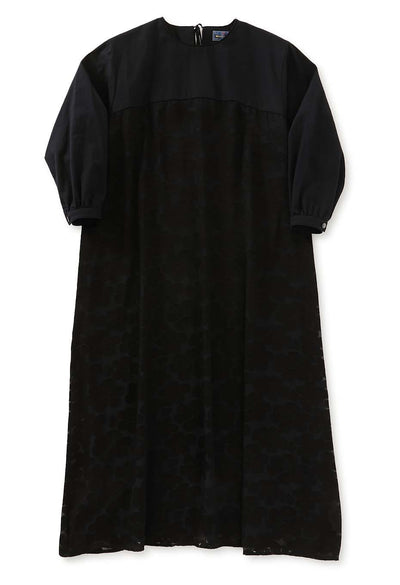 スカシモヨウ プルワンピース - BLACK