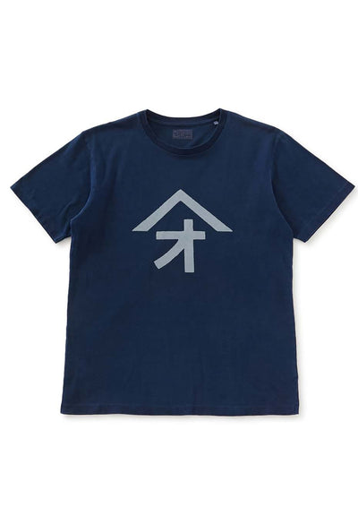 Yamaobassen Indigo Short Sleeve T-shirt - INDIGO