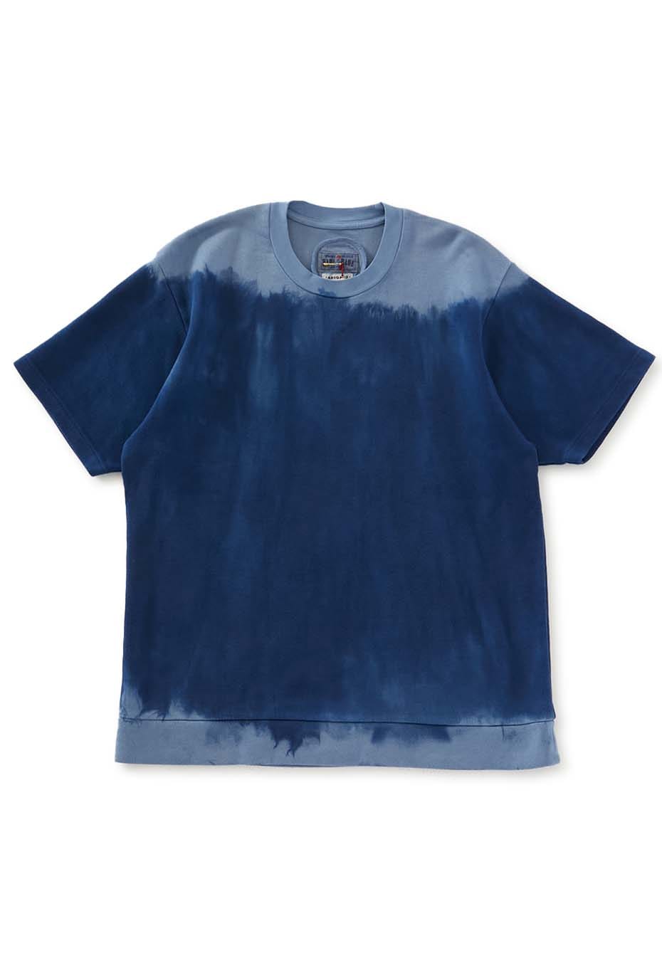 エイトロックスムース インディゴムラゾメショートスリーブTシャツ - BLUE