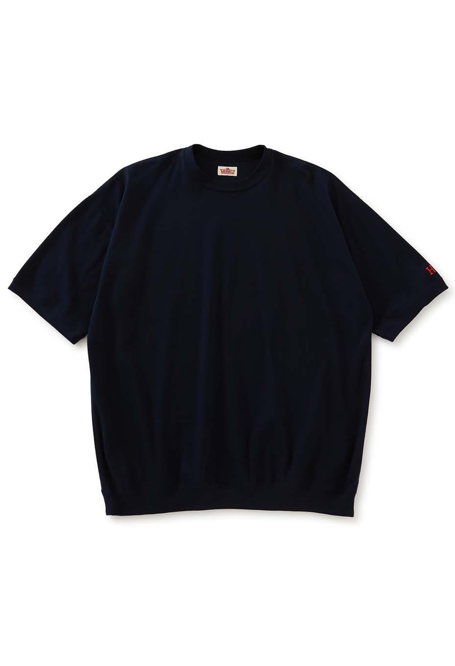 ストレッチフライス 9.5oz ヘムリブ ショートスリーブ Tシャツ - DARK NAVY