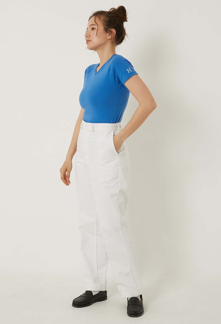 ストレッチフライス Vネックショートスリーブ Tシャツ - ROYAL BLUE