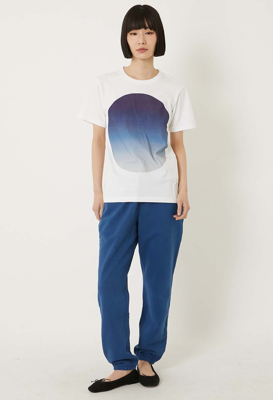 Oomaru gradation short sleeve T-shirt - BLUE