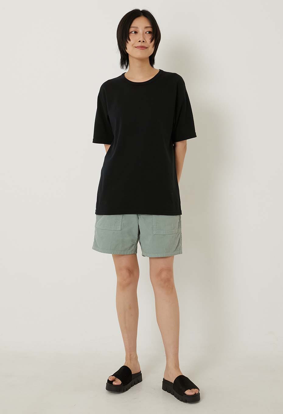 WILDSIDE × HOLLYWOOD RANCH MARKET /Stretch Fraise Short sleeve T-shirt - BLACK