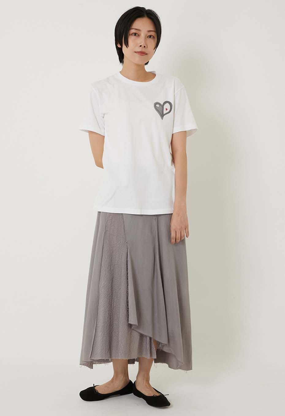 ボカシハート Ｔシャツ - WHITE