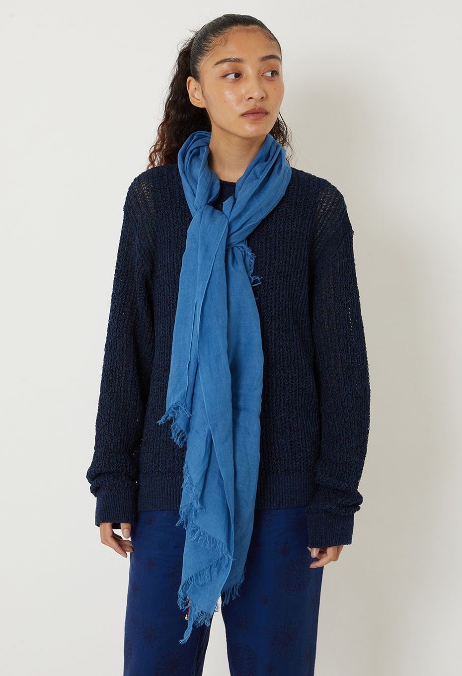 modal ramie Woven Pure Indigo Tezomestol - B