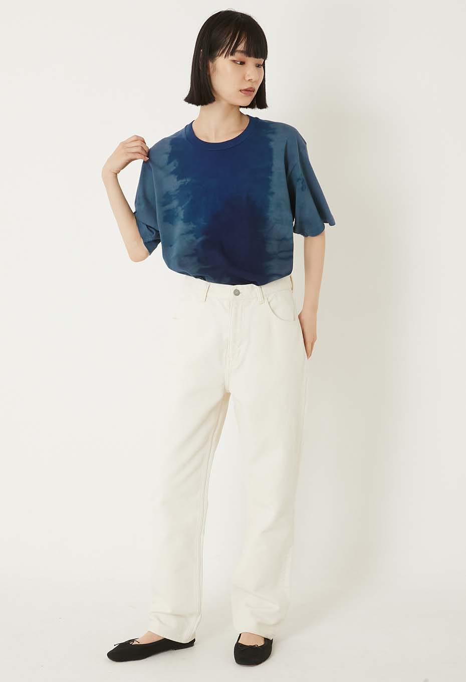 Organic Cotton Teshibori Bassen T-Shirt - ONE