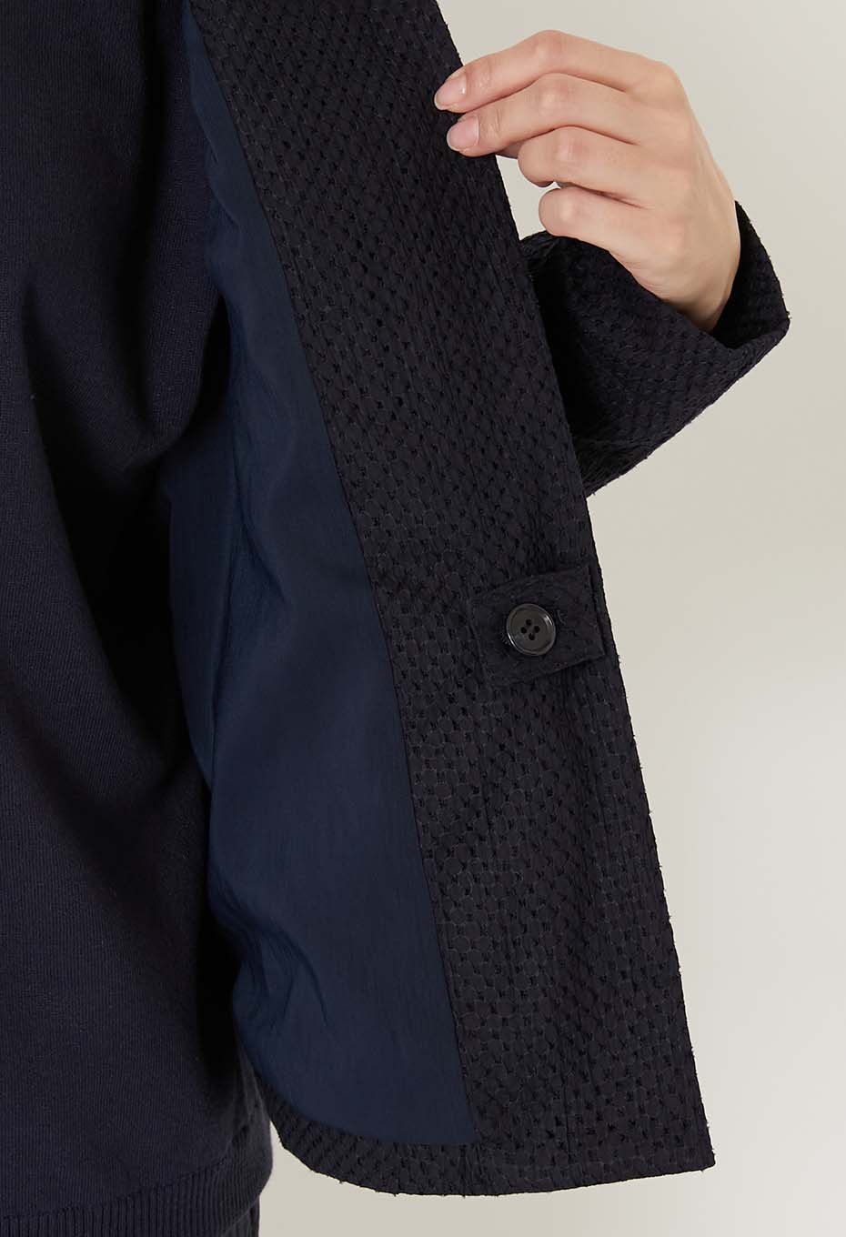 マイヤーレース ノーカラージャケット ウィメンズ - DARK NAVY