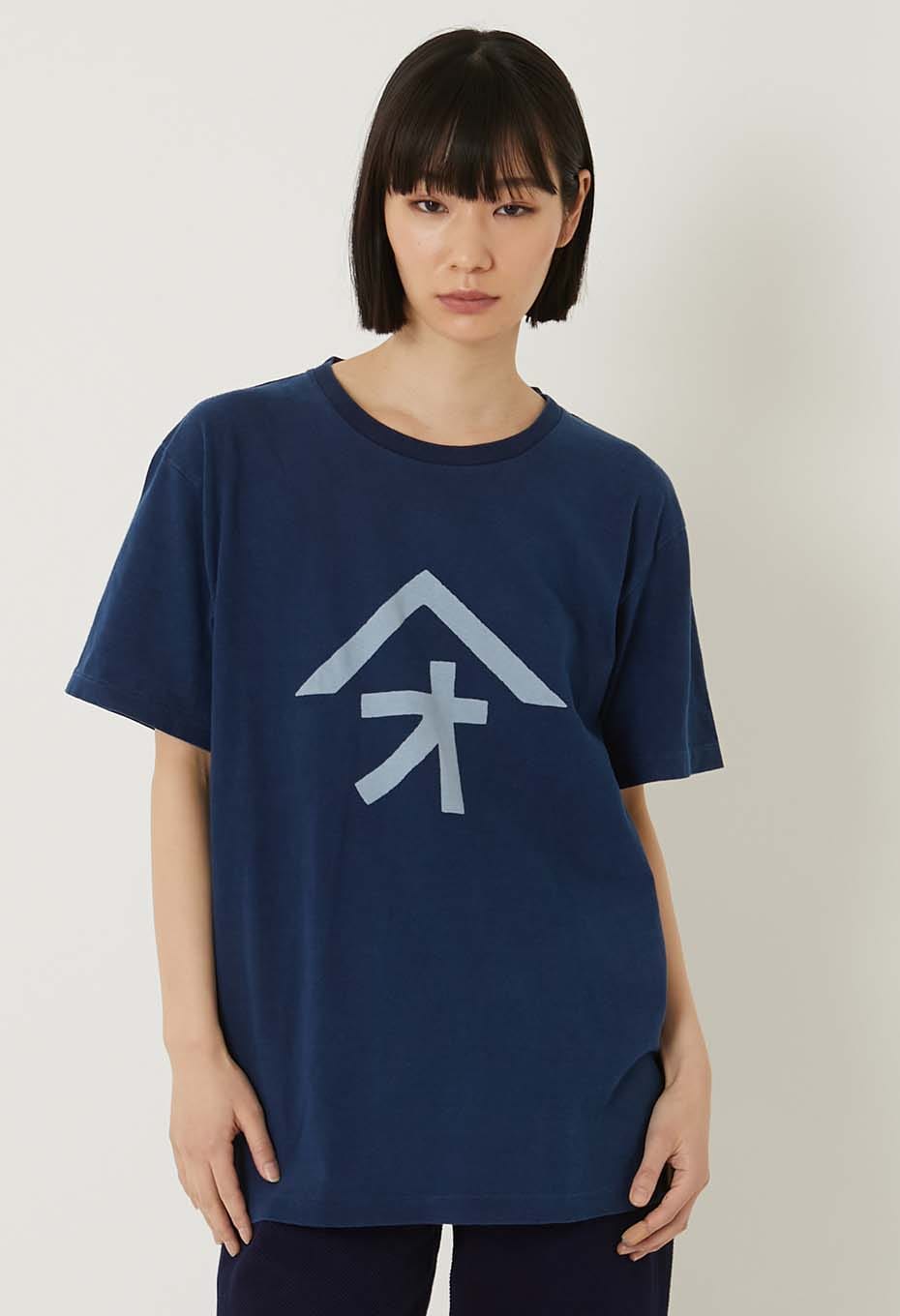 Yamaobassen Indigo Short Sleeve T-shirt - INDIGO