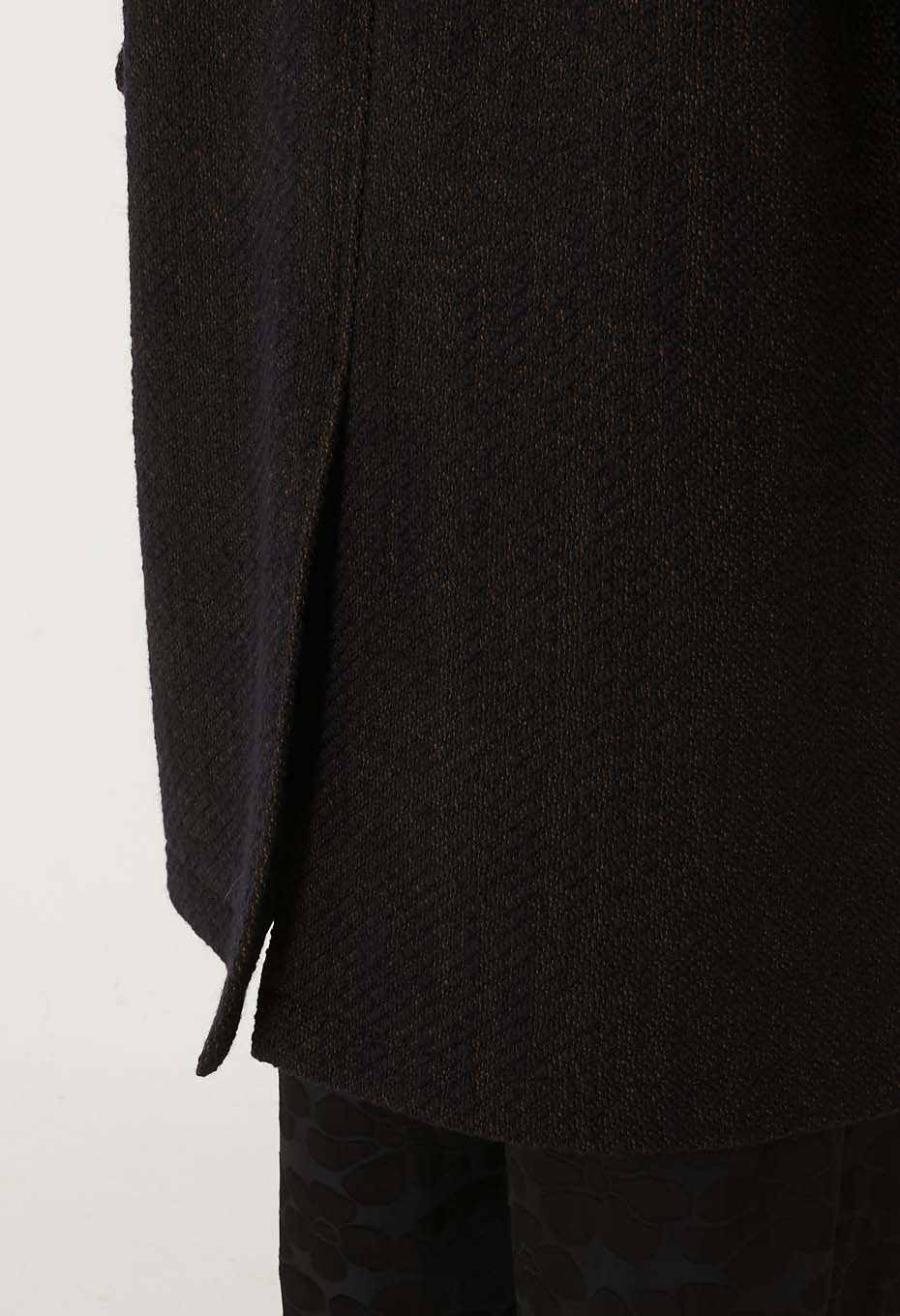 Roving tweed chester coat - DARK NAVY