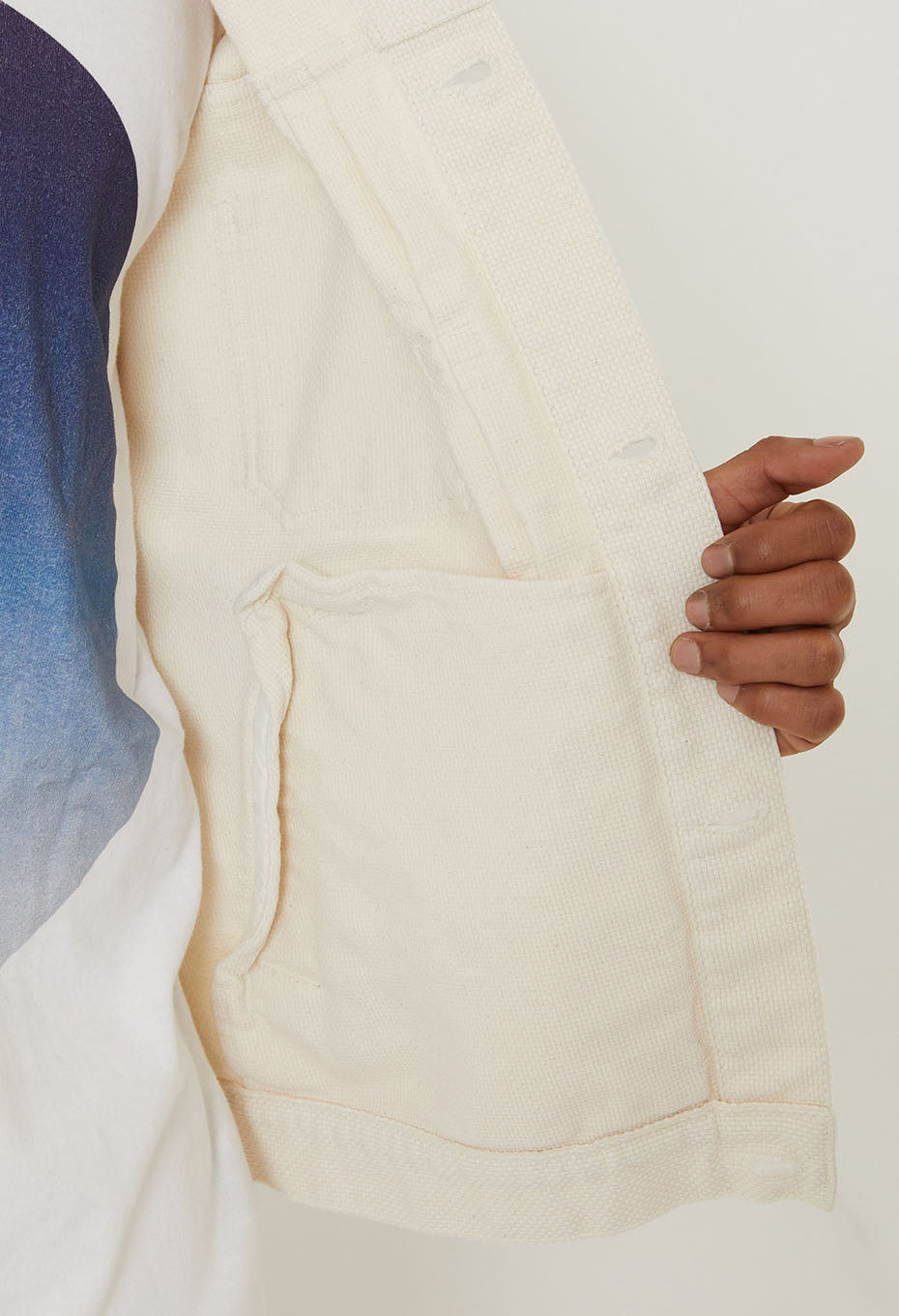Yukizara Shisashiko Trucker Jacket - NATURAL