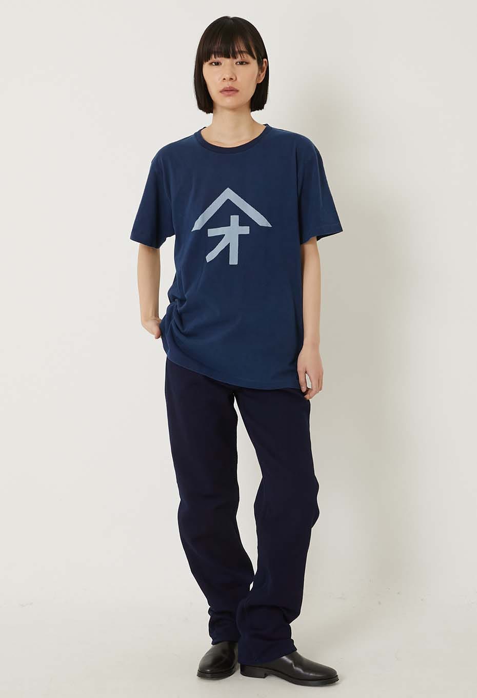 Yamaobassen Indigo Short Sleeve T-shirt - INDIGO